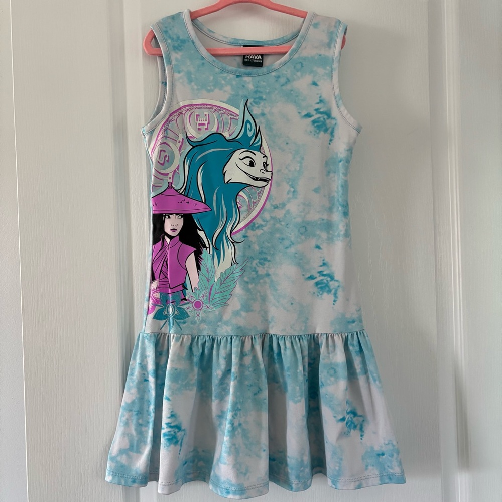 Girls Disney Raya Sleeveless Soft Dress
